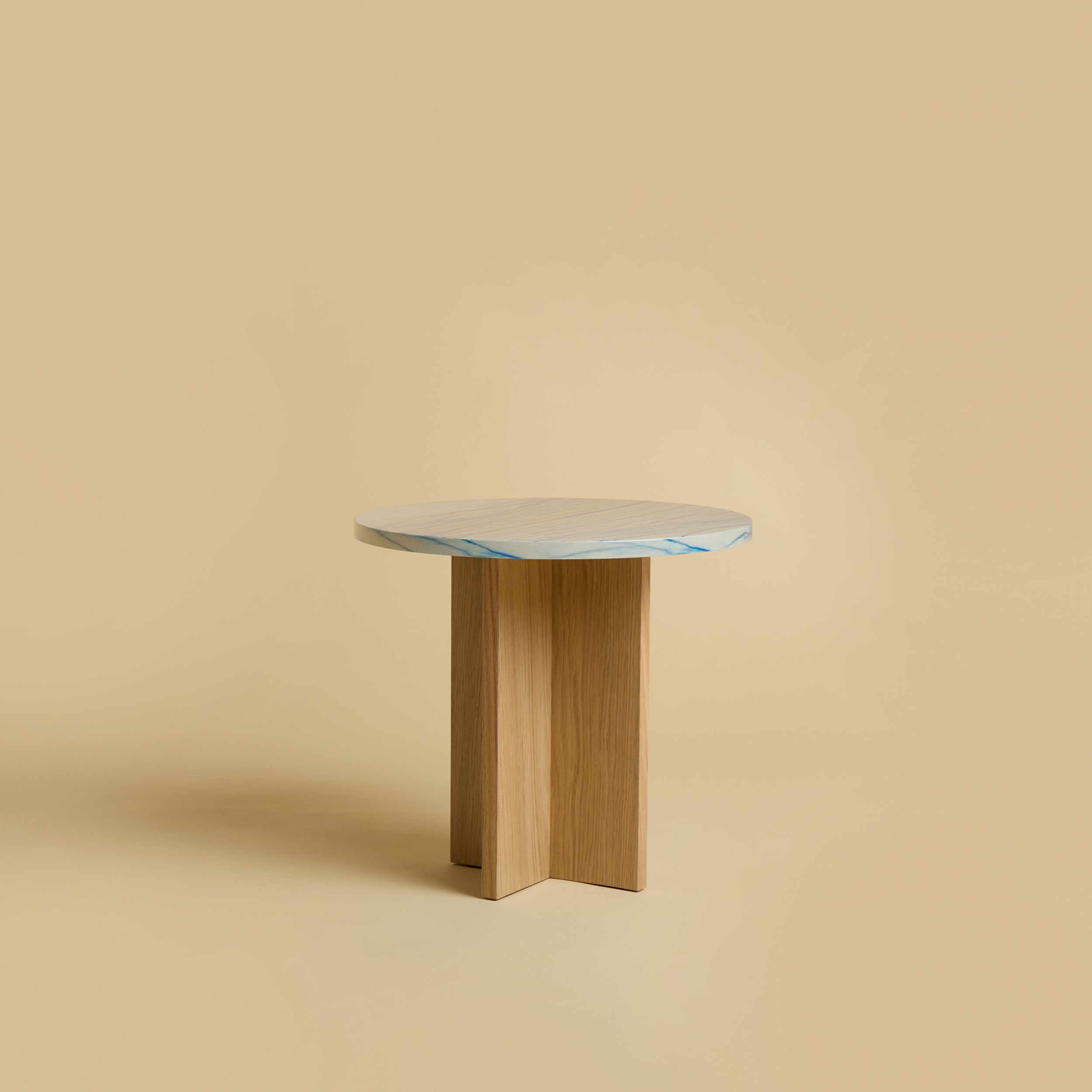 Side table in luxury marble and oak - Lebanto
